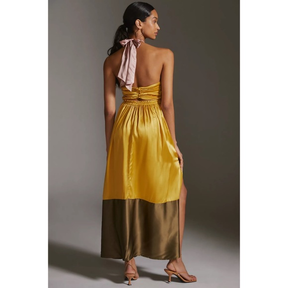 Anthropologie Silk Colorblocked Maxi Dress - Picture 12 of 12